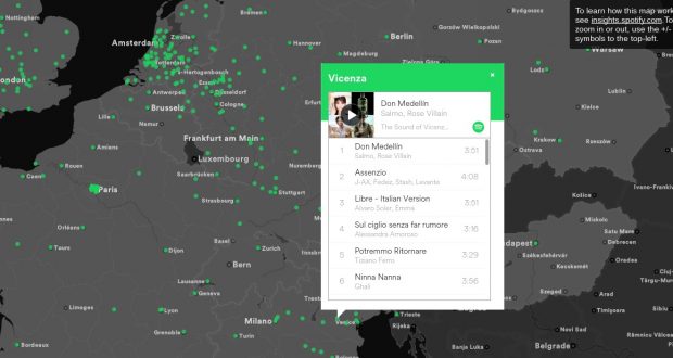 Spotify Introduce Una Mappa Musicale E Funziona Anche In Italia