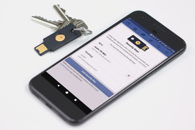 Facebook Yubikey 2FA