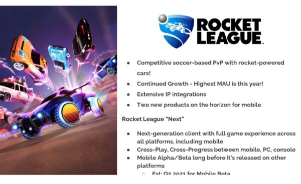 Epic Rocket League piani versione mobile