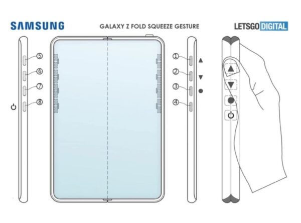 Samsung Galaxy Z Fold 3 senza tasti fisici