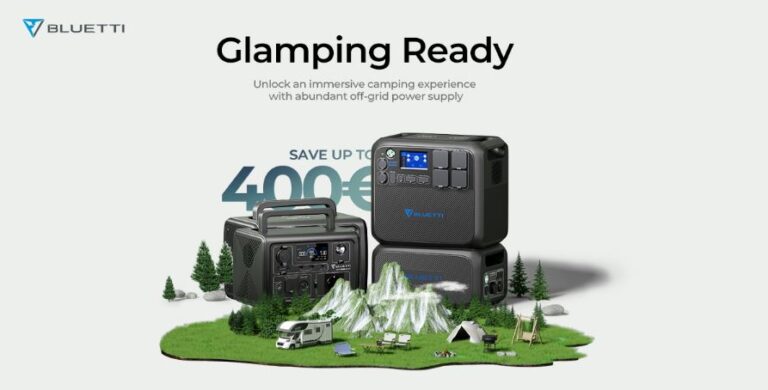 Bluetti offerte Glamping Ready su batterie di accumulo