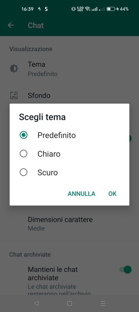 Come abilitare la modalità scura su WhatsApp (3)