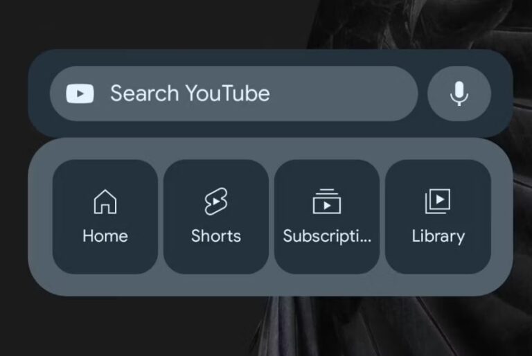YouTube nuovo widget Android