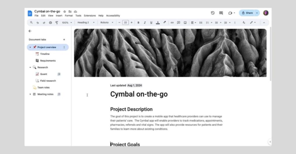 Google-Docs-document-tabs